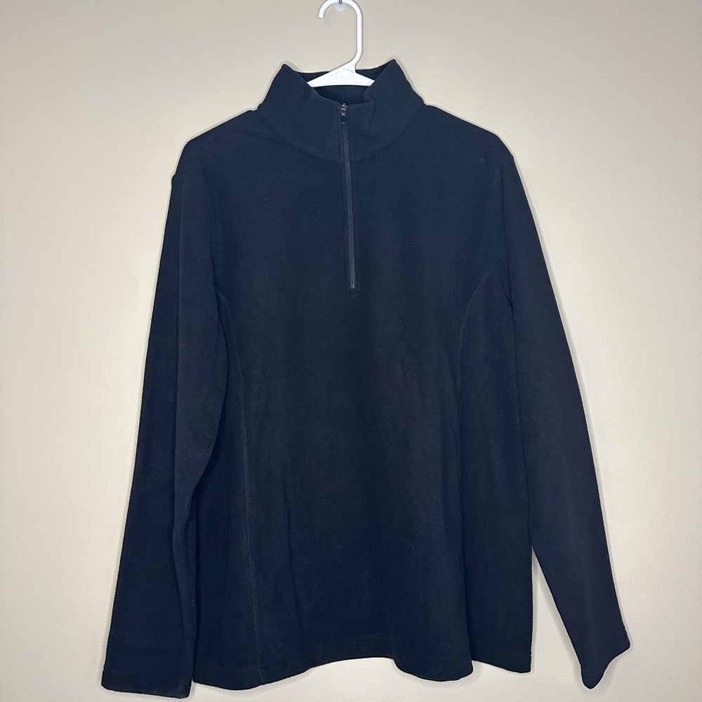 Men's Lands End Black Half-Zip Sweater